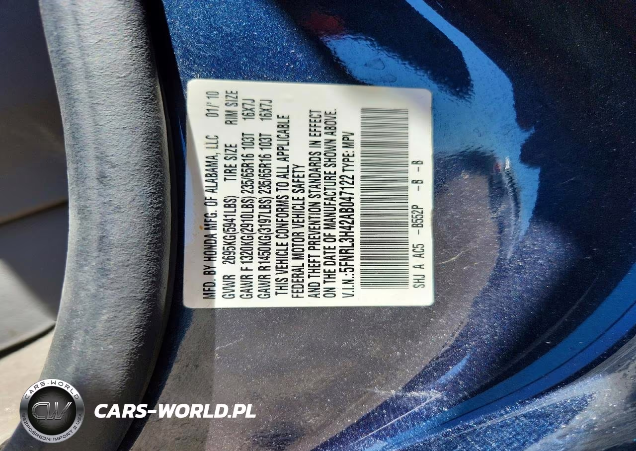 2010 Honda Odyssey Ex VIN:5FNRL3H42AB047122 - 14
