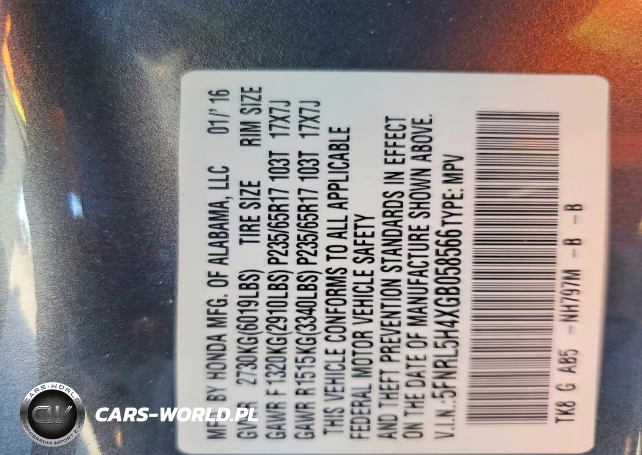 2016 Honda Odyssey VIN:5FNRL5H4XGB058566 - 13