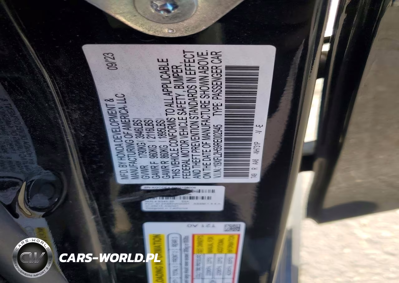 2024 Honda Civic Lx VIN:19XFL2H59RE002945 - 12