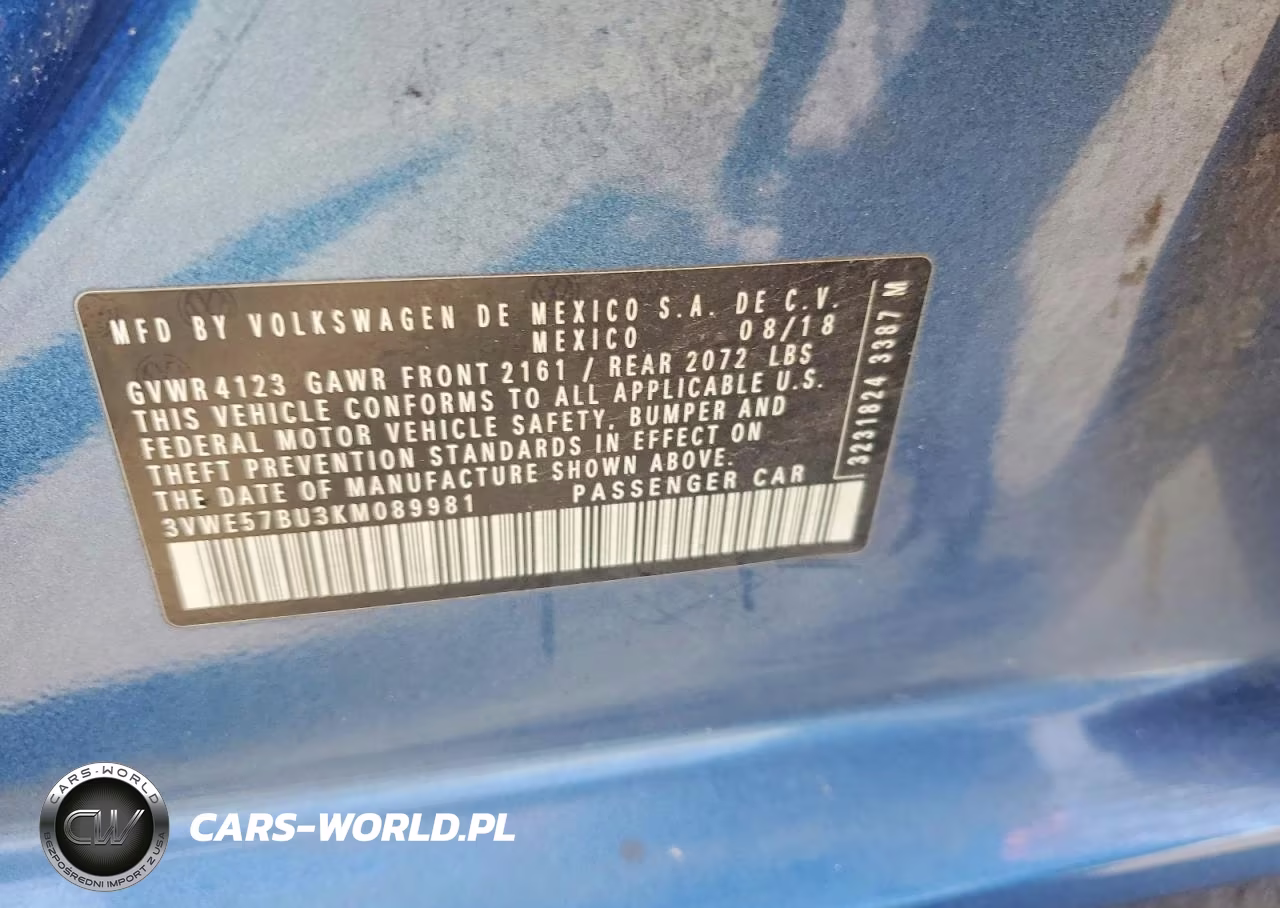 2019 Volkswagen Jetta Sel VIN:3VWE57BU3KM089981 - 12