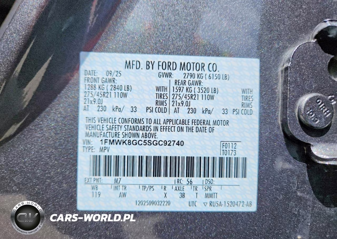 2025 Ford Explorer St VIN:1FMWK8GC5SGC92740 - 13