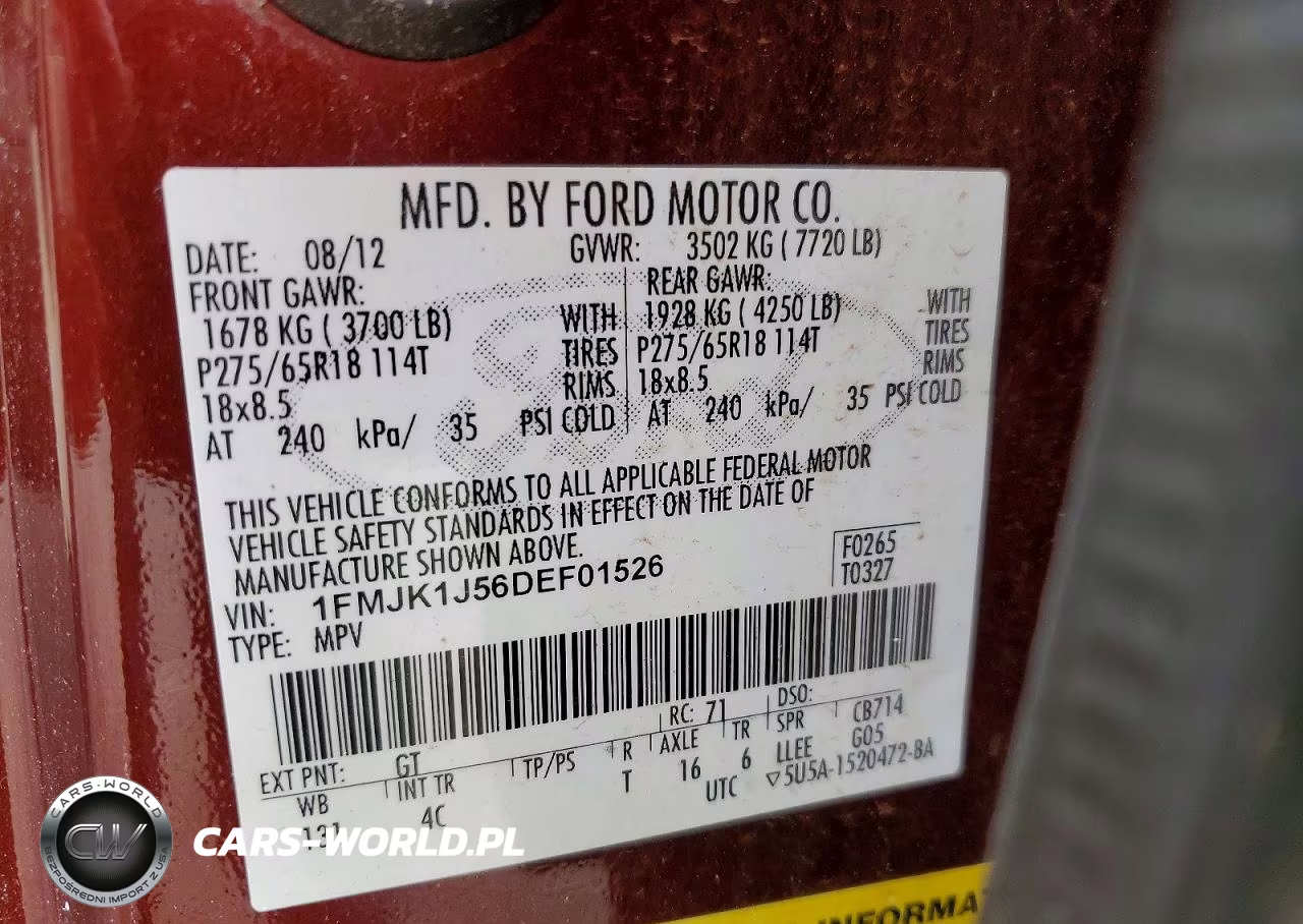2013 Ford Expedition El Xlt VIN:1FMJK1J56DEF01526 - 13
