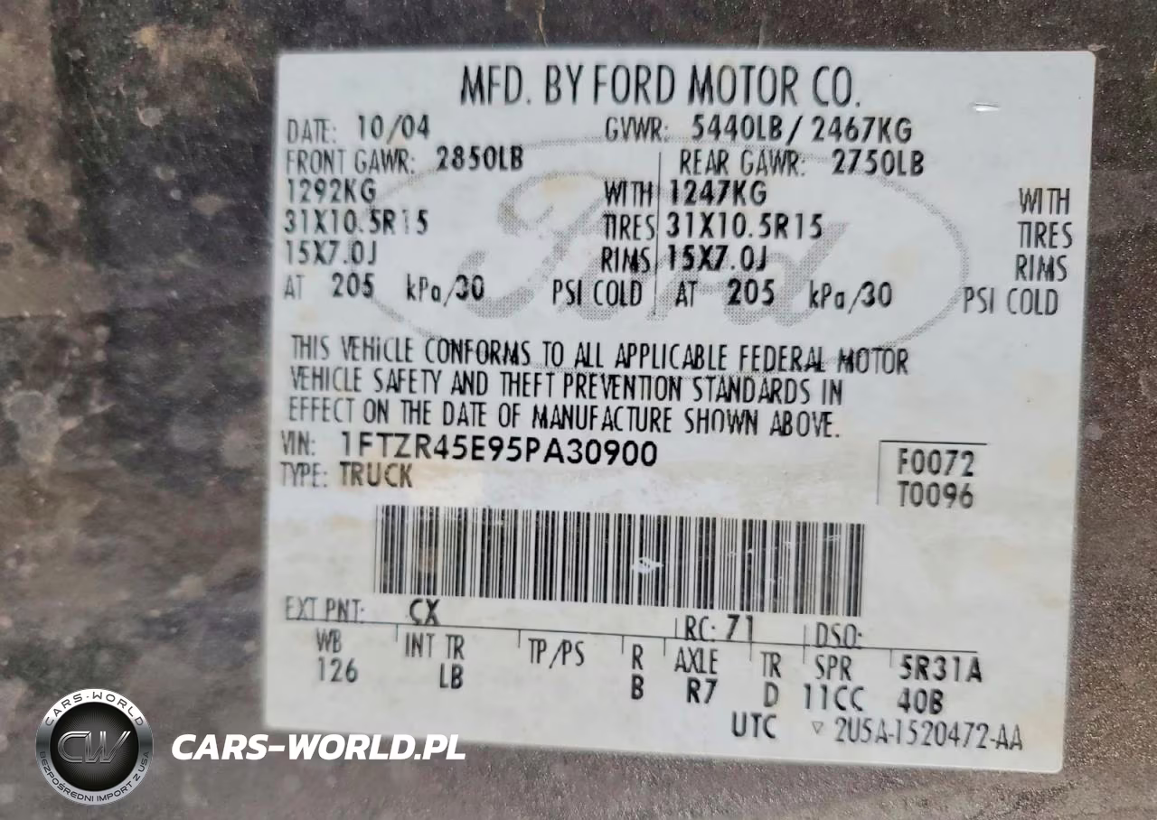 2005 Ford Ranger Super Cab VIN:1FTZR45E95PA30900 - 12