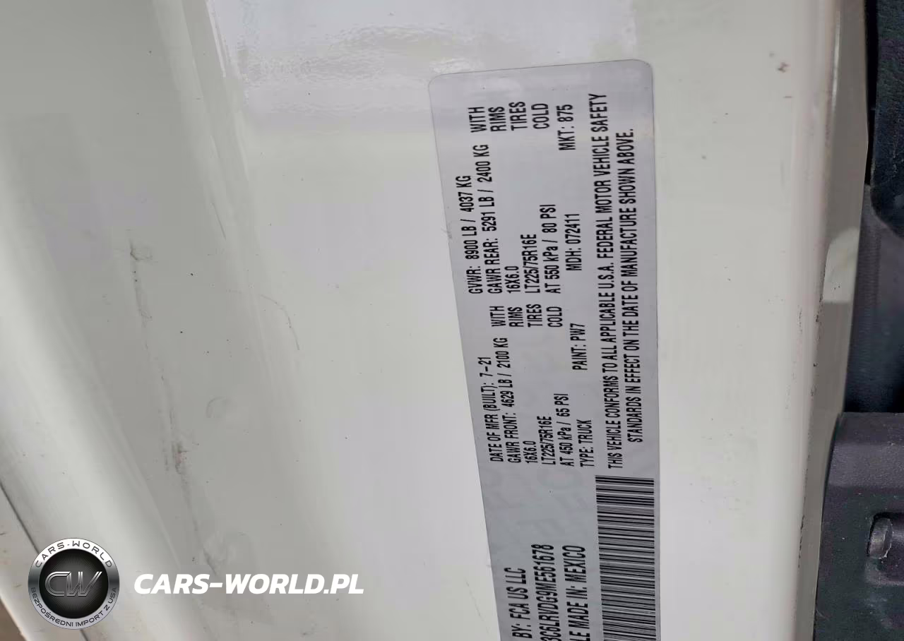 RAM PROMASTER VIN:3C6LRVDG9ME561678 - 13