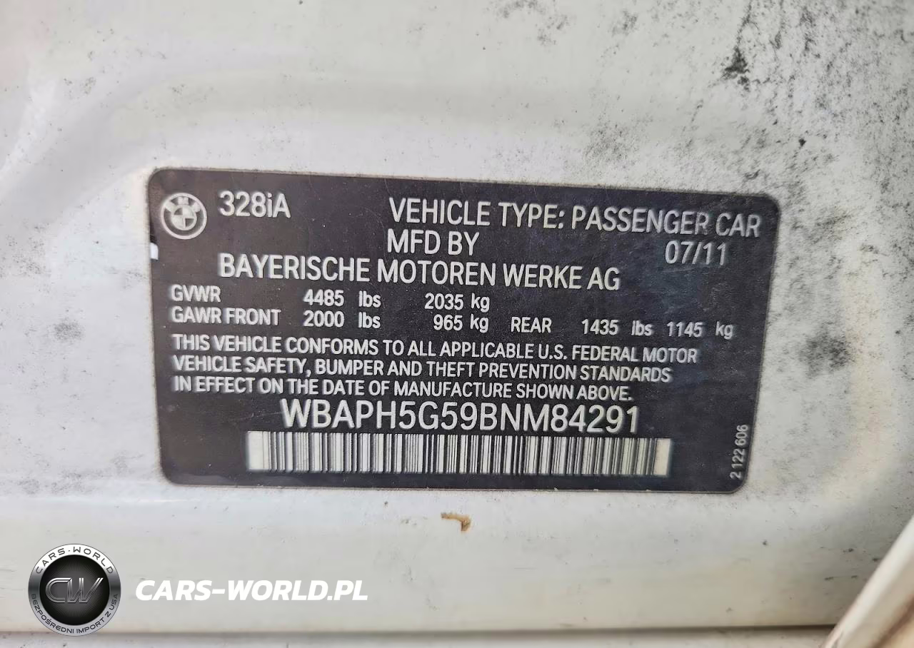 2011 BMW 328 I Sulev VIN:WBAPH5G59BNM84291 - 13