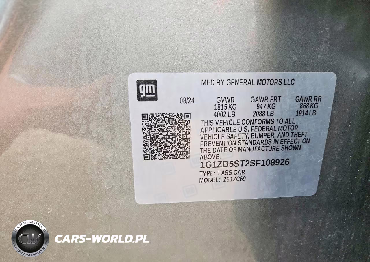 2025 Chevrolet Malibu Ls VIN:1G1ZB5ST2SF108926 - 12