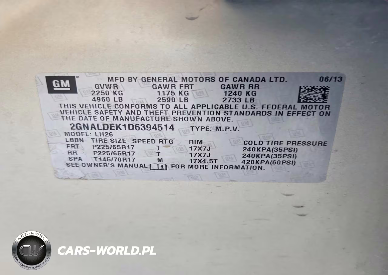 2013 Chevrolet Equinox Lt VIN:2GNALDEK1D6394514 - 12