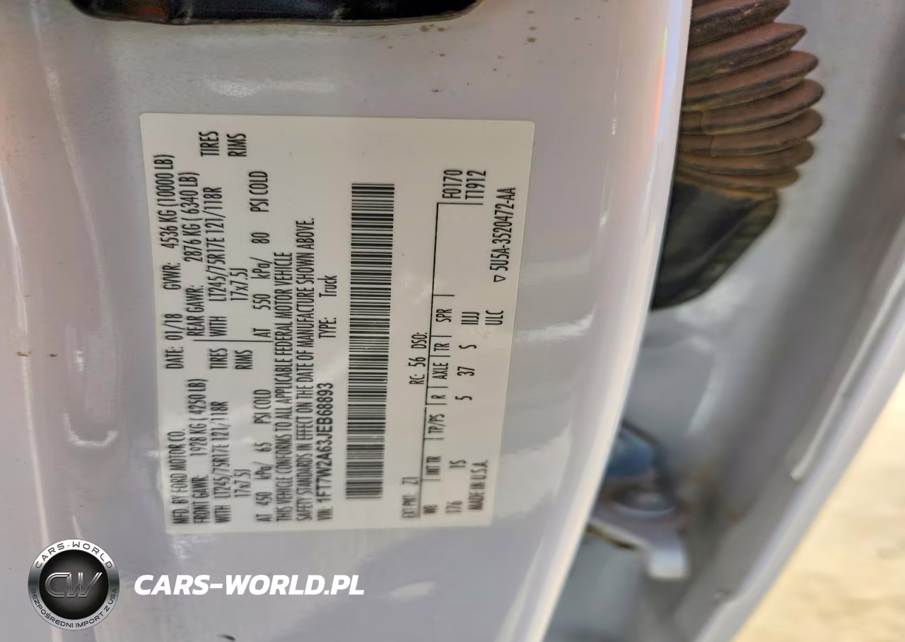 2018 Ford F250 Super Duty VIN:1FT7W2A63JEB68893 - 12