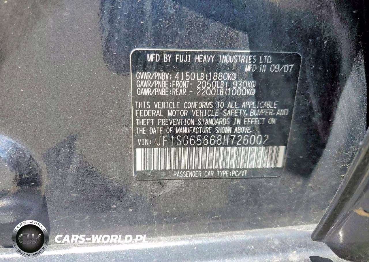 2008 Subaru Forester 2.5X Premium VIN:JF1SG65668H726002 - 14