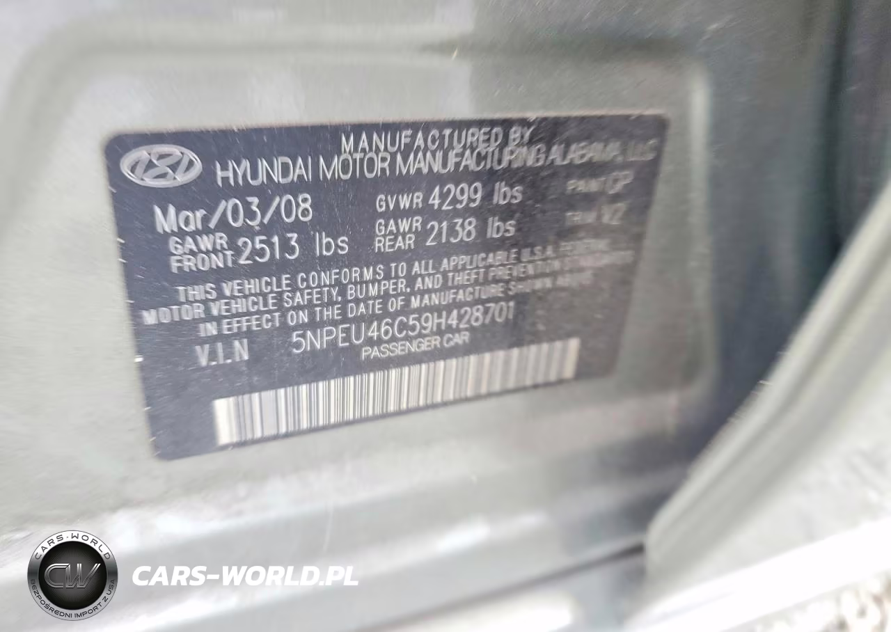 2009 Hyundai Sonata Limited VIN:5NPEU46C59H428701 - 12