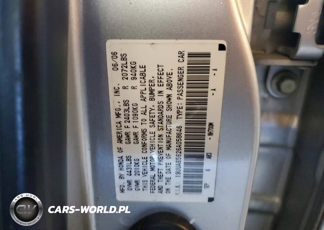 2006 Acura 3.2Tl VIN:19UUA65626A058646 - 12