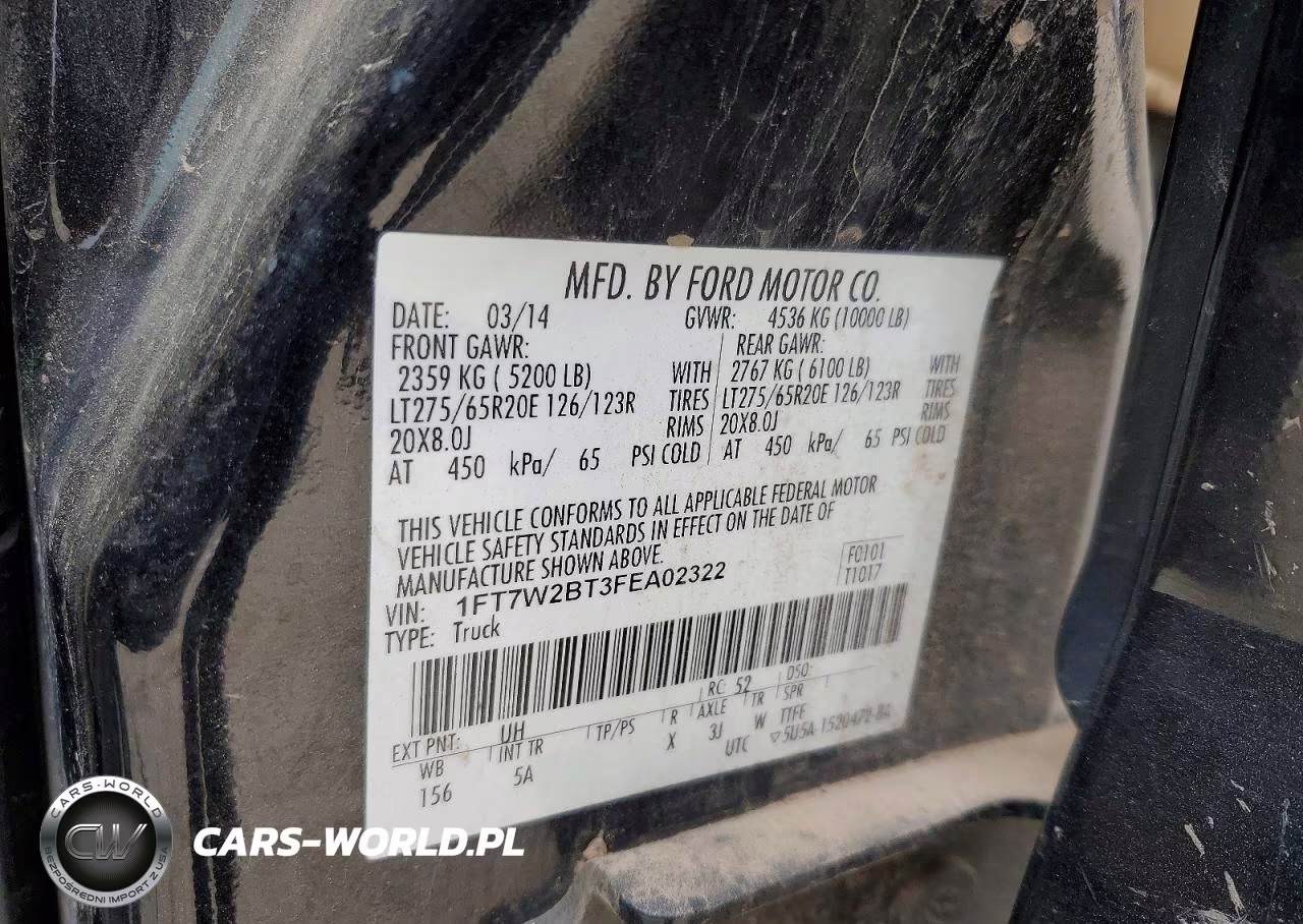 2015 Ford F250 Super Duty VIN:1FT7W2BT3FEA02322 - 12