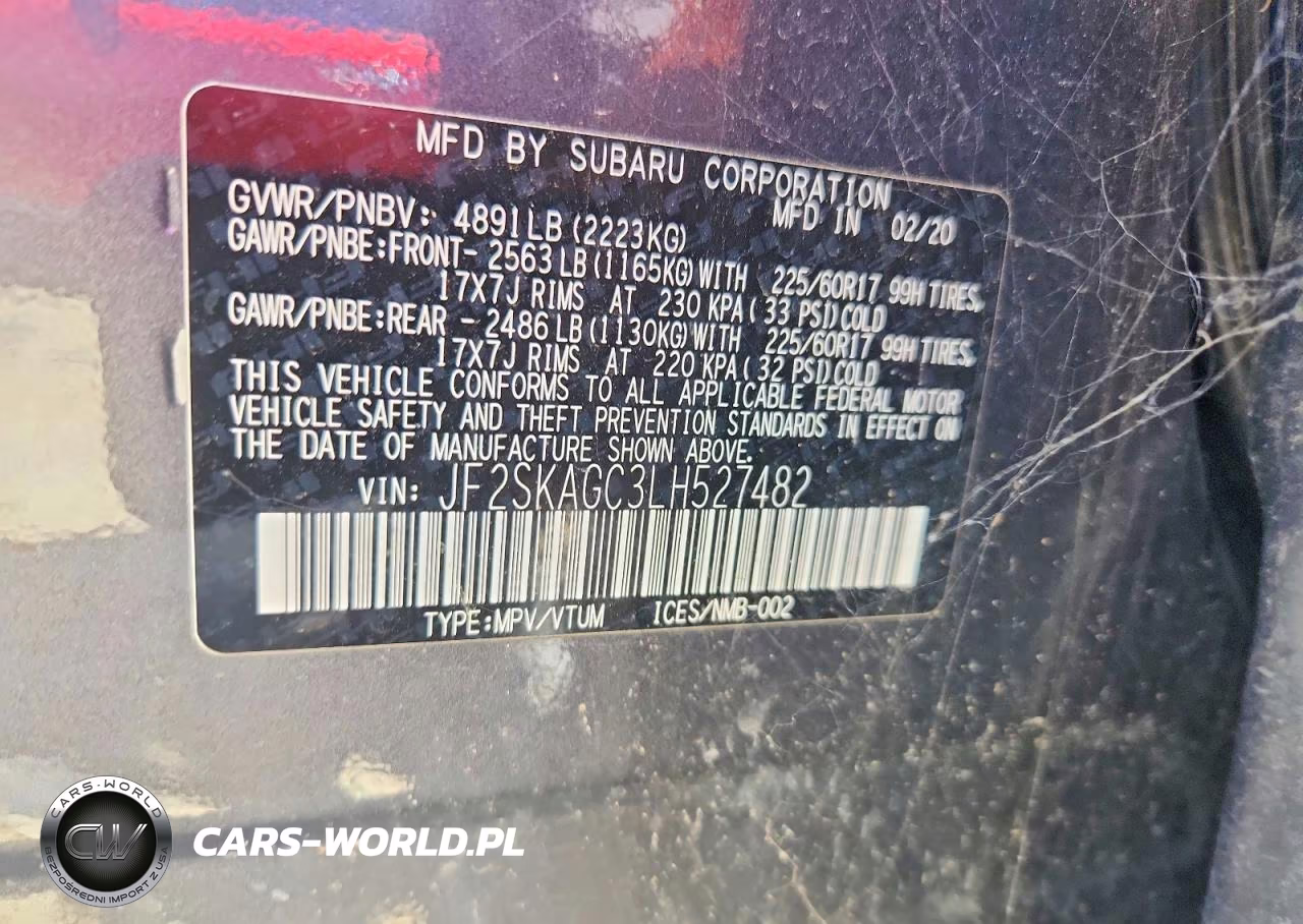 2020 Subaru Forester Premium VIN:JF2SKAGC3LH527482 - 12
