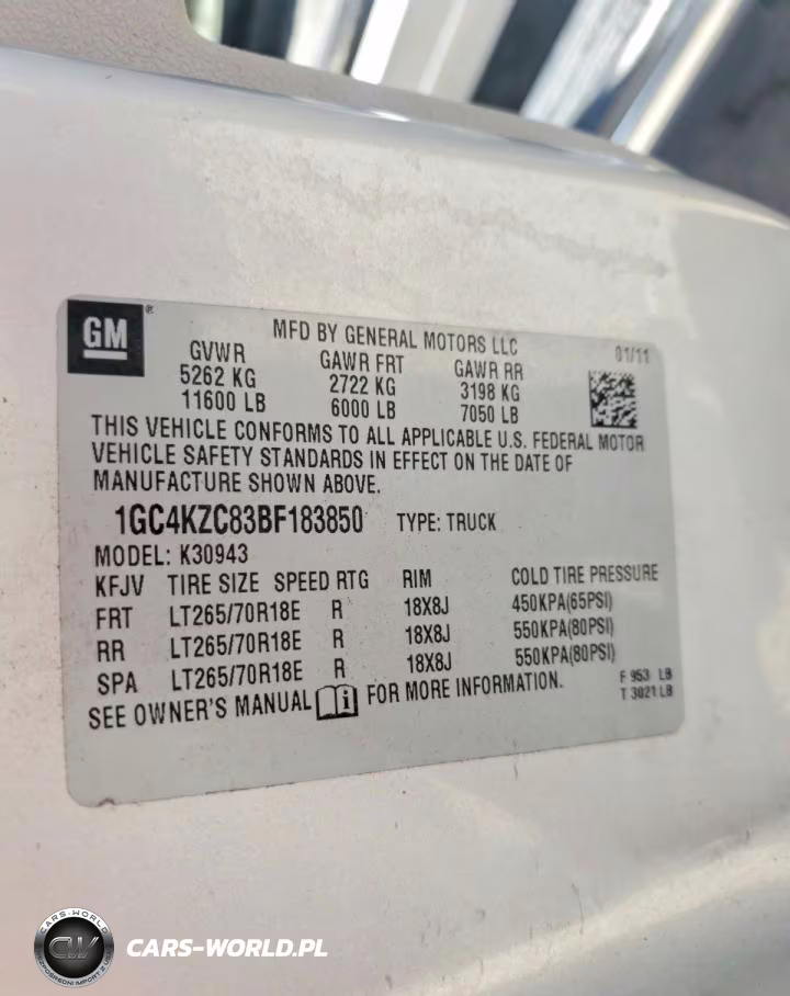 2011 Chevrolet Silverado K3500 VIN:1GC4KZC83BF183850 - 12