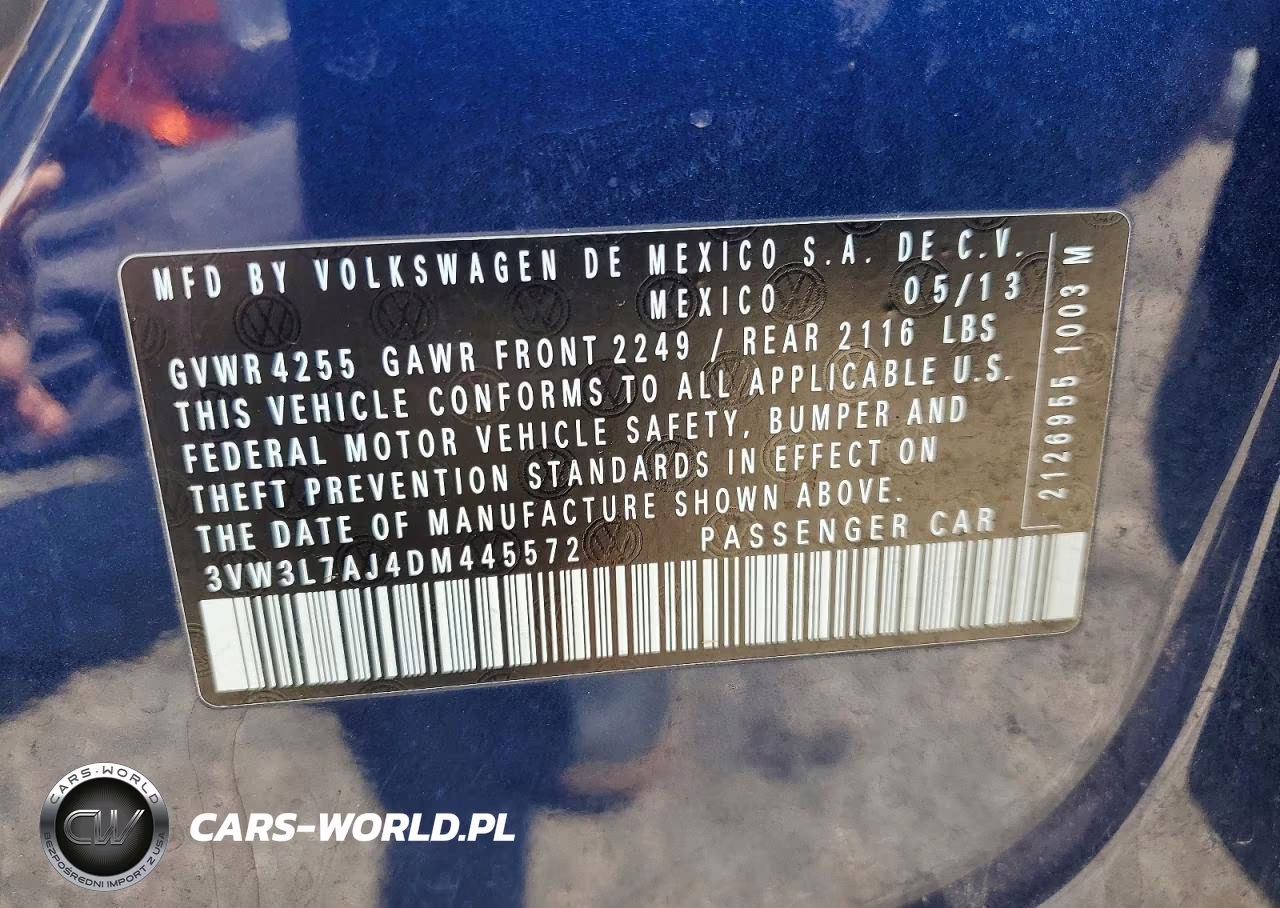 2013 Volkswagen Jetta Tdi VIN:3VW3L7AJ4DM445572 - 13