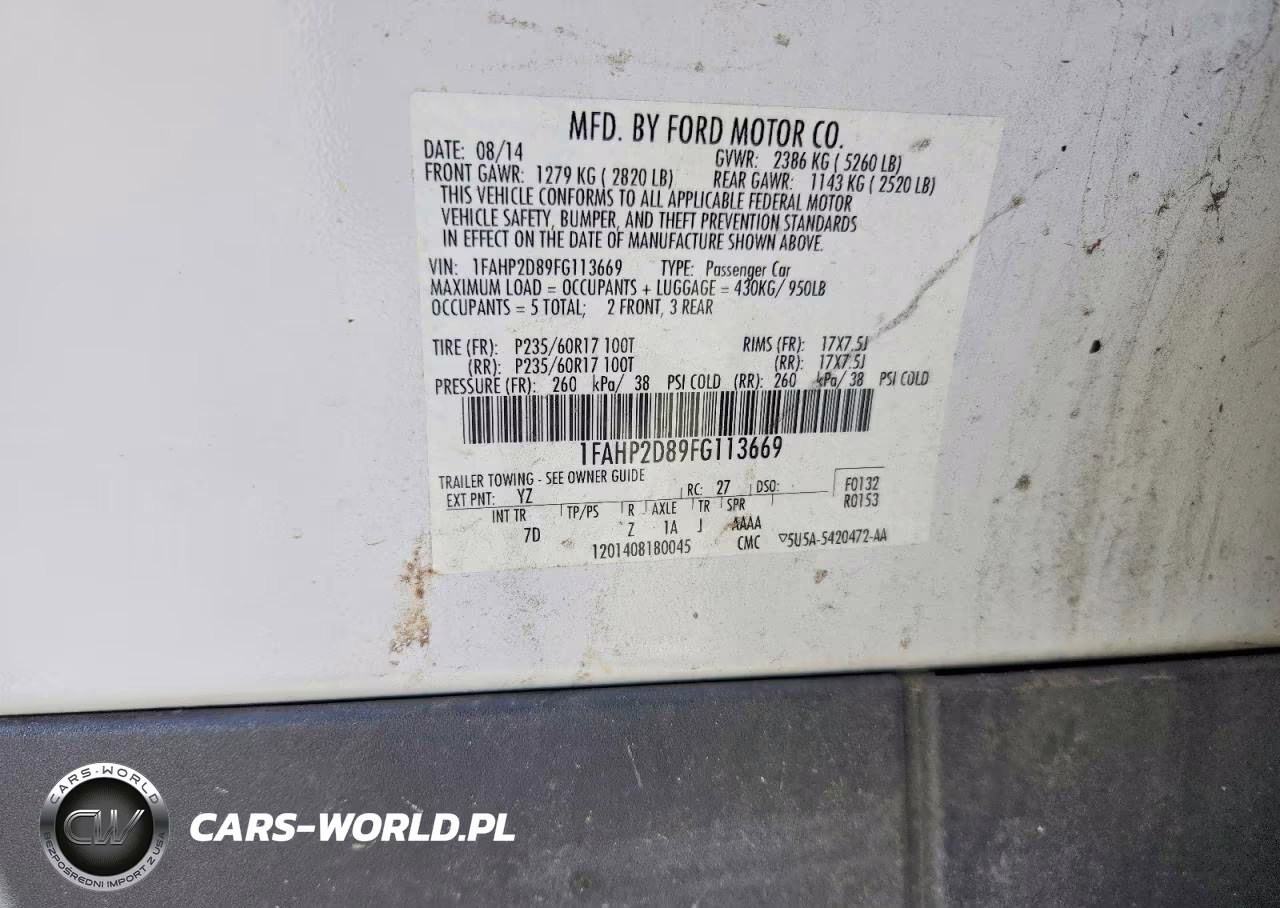 2015 Ford Taurus Se VIN:1FAHP2D89FG113669 - 12