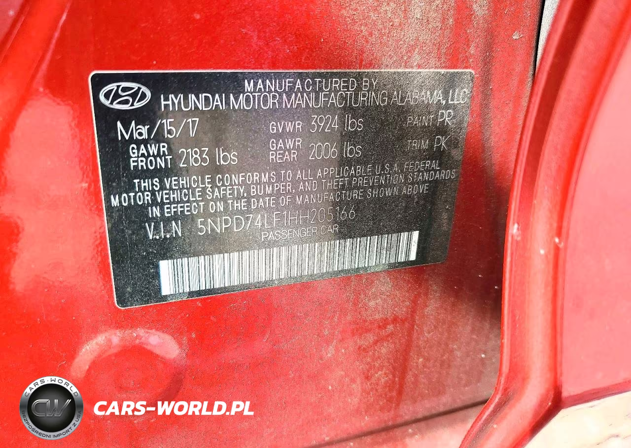 2017 Hyundai Elantra Se VIN:5NPD74LF1HH205166 - 13