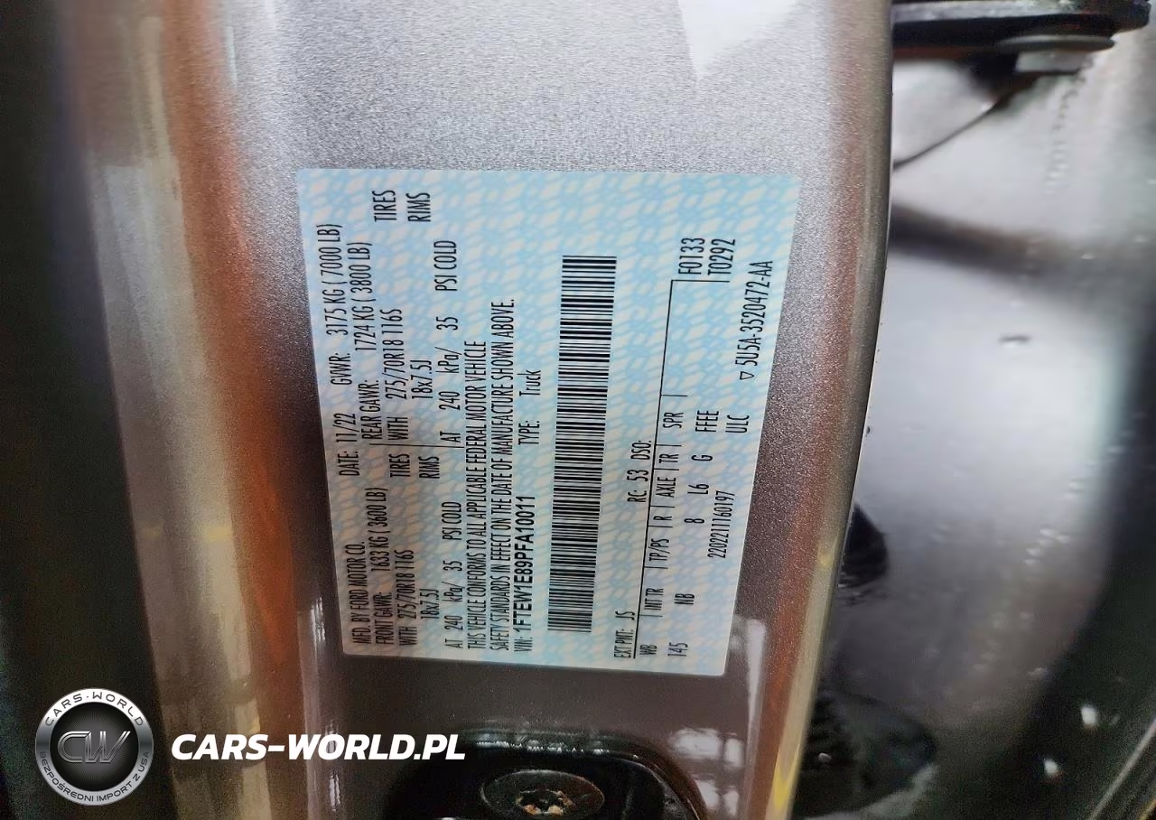 2023 Ford F150 Supercrew VIN:1FTEW1E89PFA10011 - 12