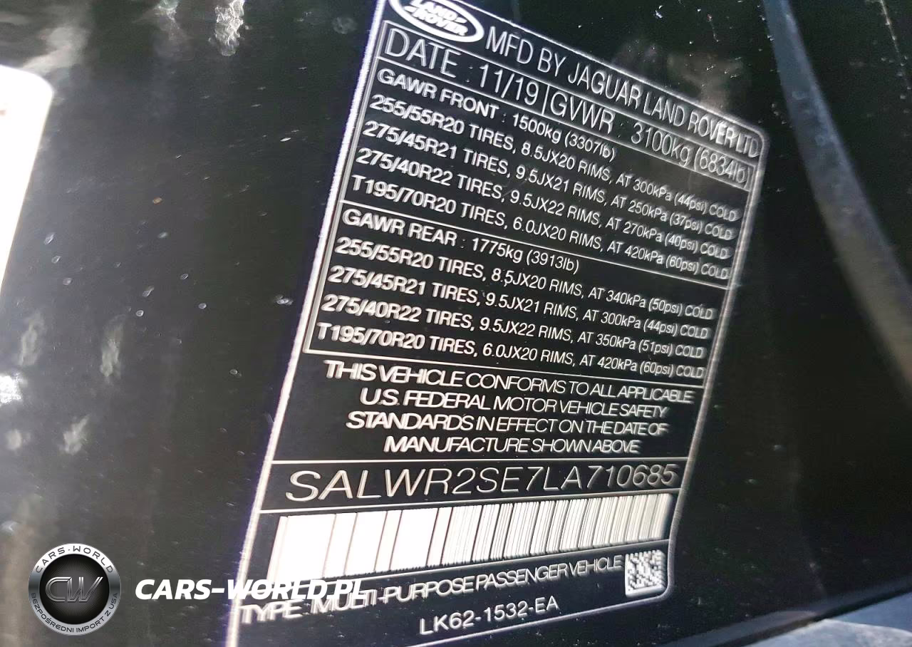 2020 Land Rover Range Rover Sport P525 Hse VIN:SALWR2SE7LA710685 - 14