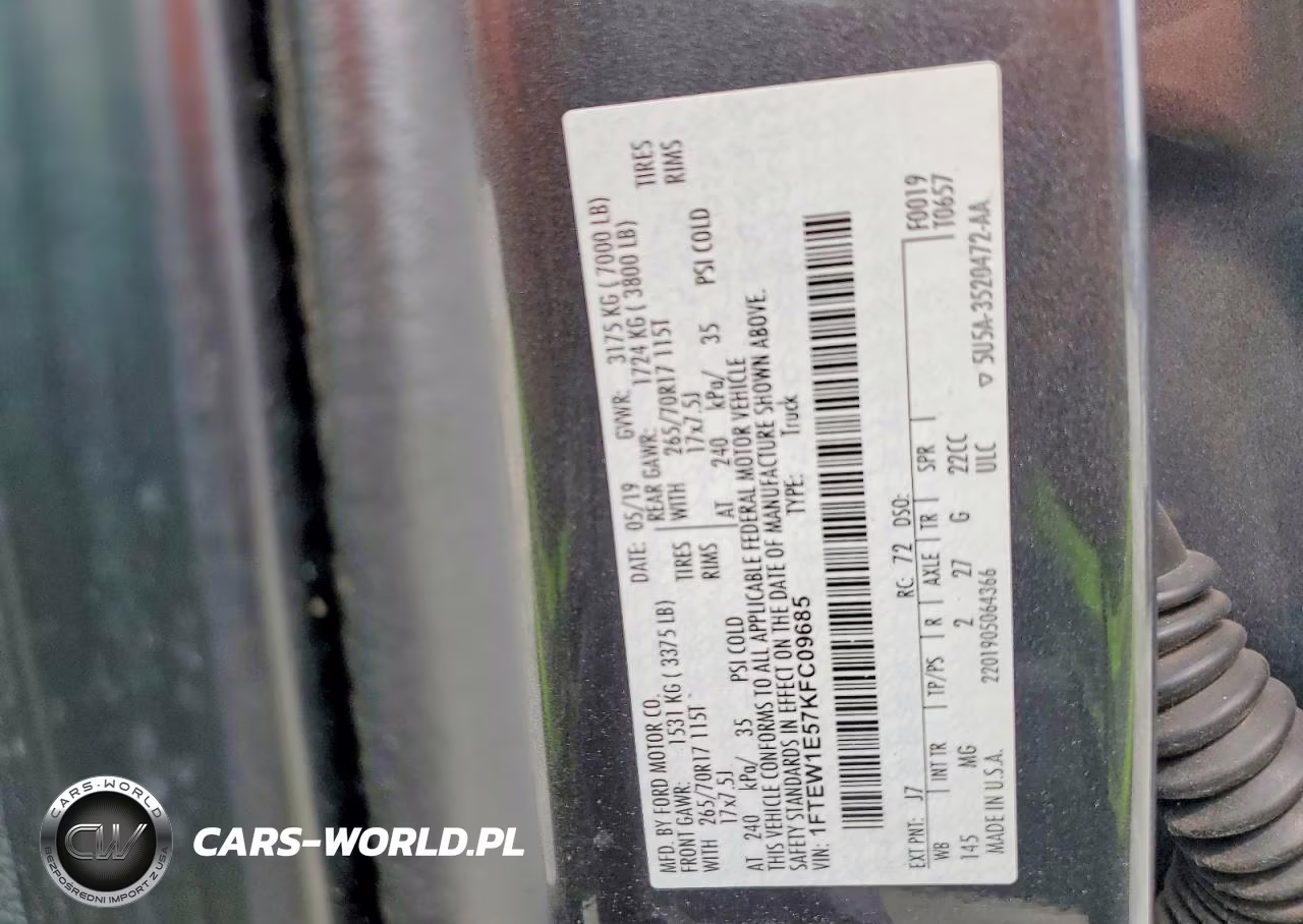 2019 Ford F150 Supercrew VIN:1FTEW1E57KFC09685 - 12