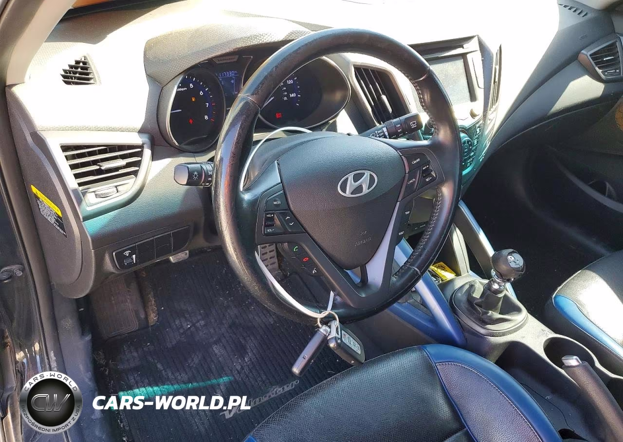 2014 Hyundai Veloster Turbo VIN:KMHTC6AEXEU184795 - 8