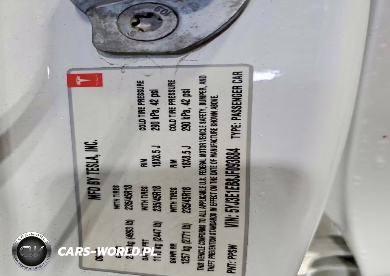2018 Tesla Model 3 VIN:5YJ3E1EB8JF093884 - 12
