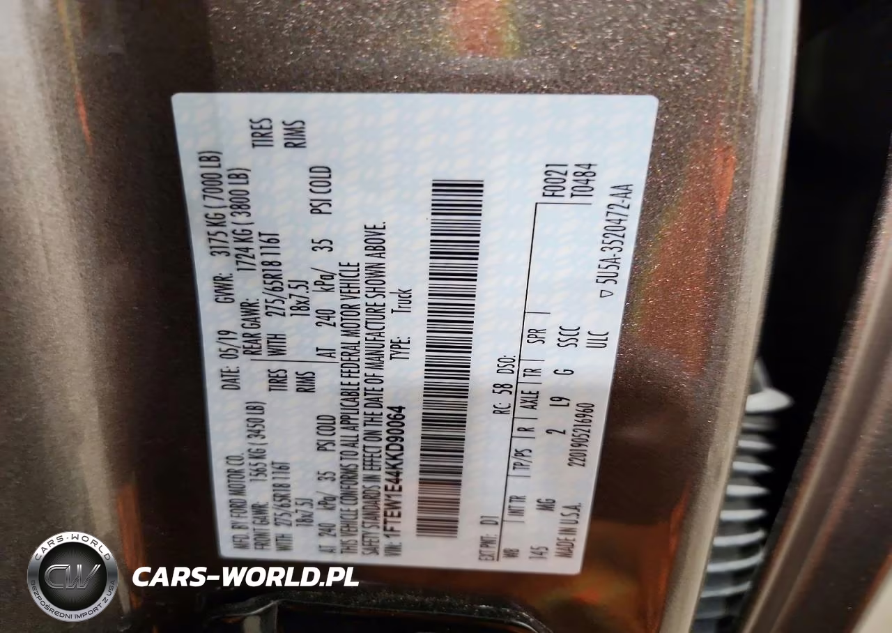 2019 Ford F150 Supercrew VIN:1FTEW1E44KKD90064 - 13