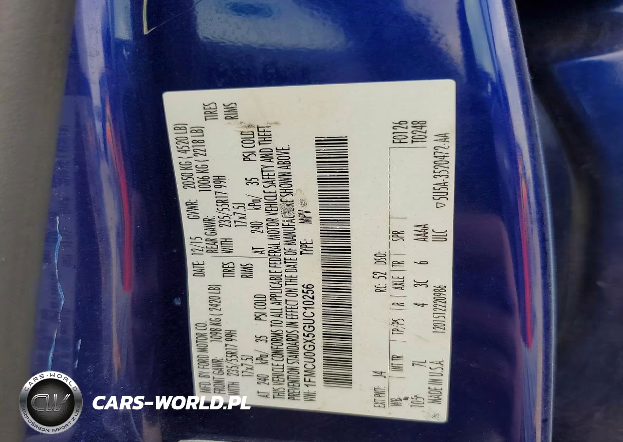 2016 Ford Escape Se VIN:1FMCU0GX5GUC10256 - 13