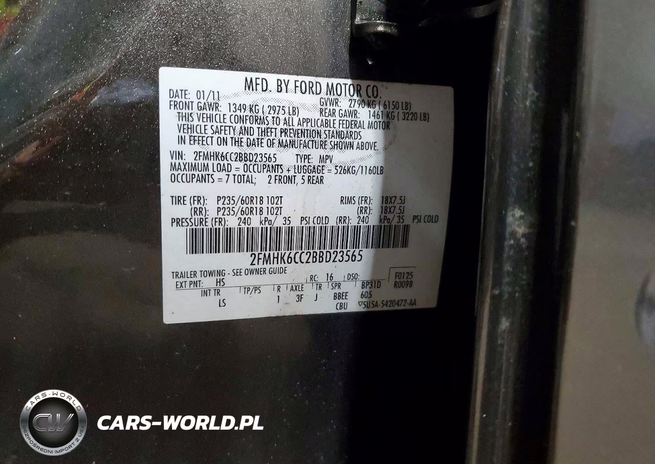 2011 Ford Flex Sel VIN:2FMHK6CC2BBD23565 - 13