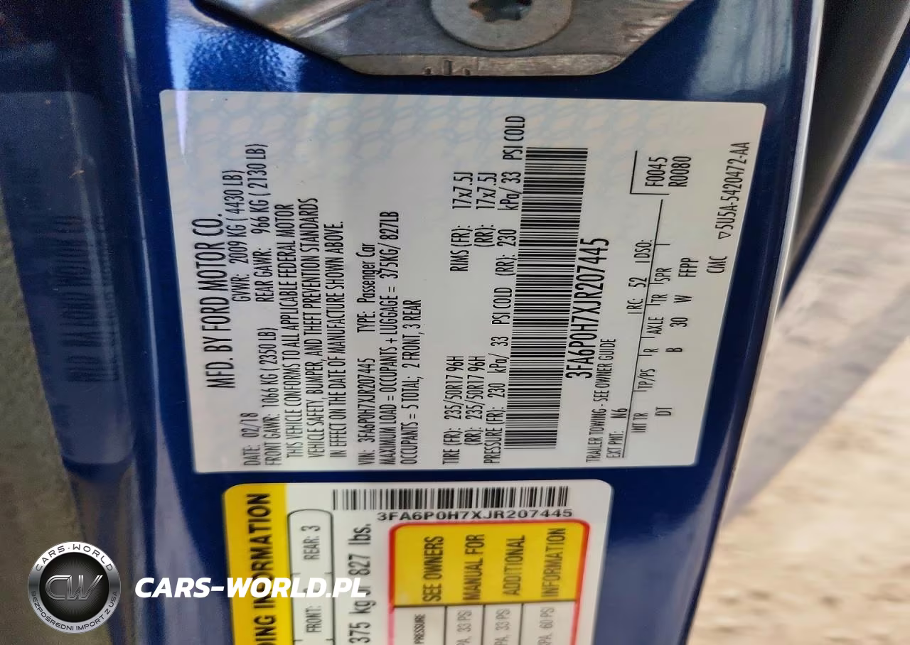 2018 Ford Fusion Se VIN:3FA6P0H7XJR207445 - 12