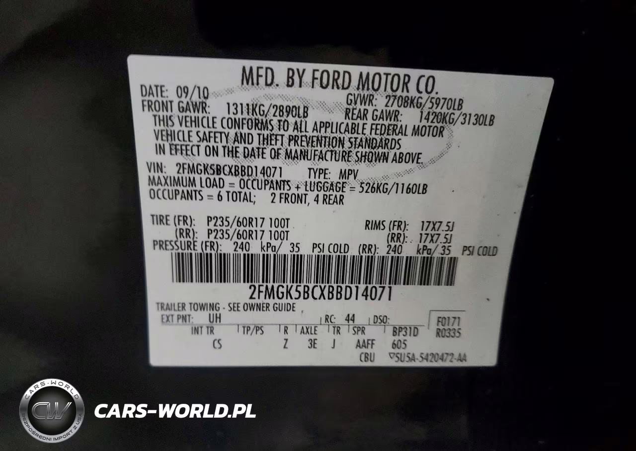 2011 Ford Flex Se VIN:2FMGK5BCXBBD14071 - 13