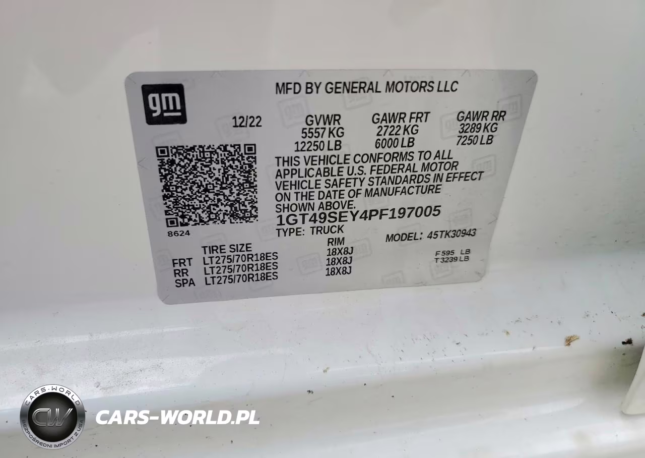 2023 GMC Sierra K3500 VIN:1GT49SEY4PF197005 - 12