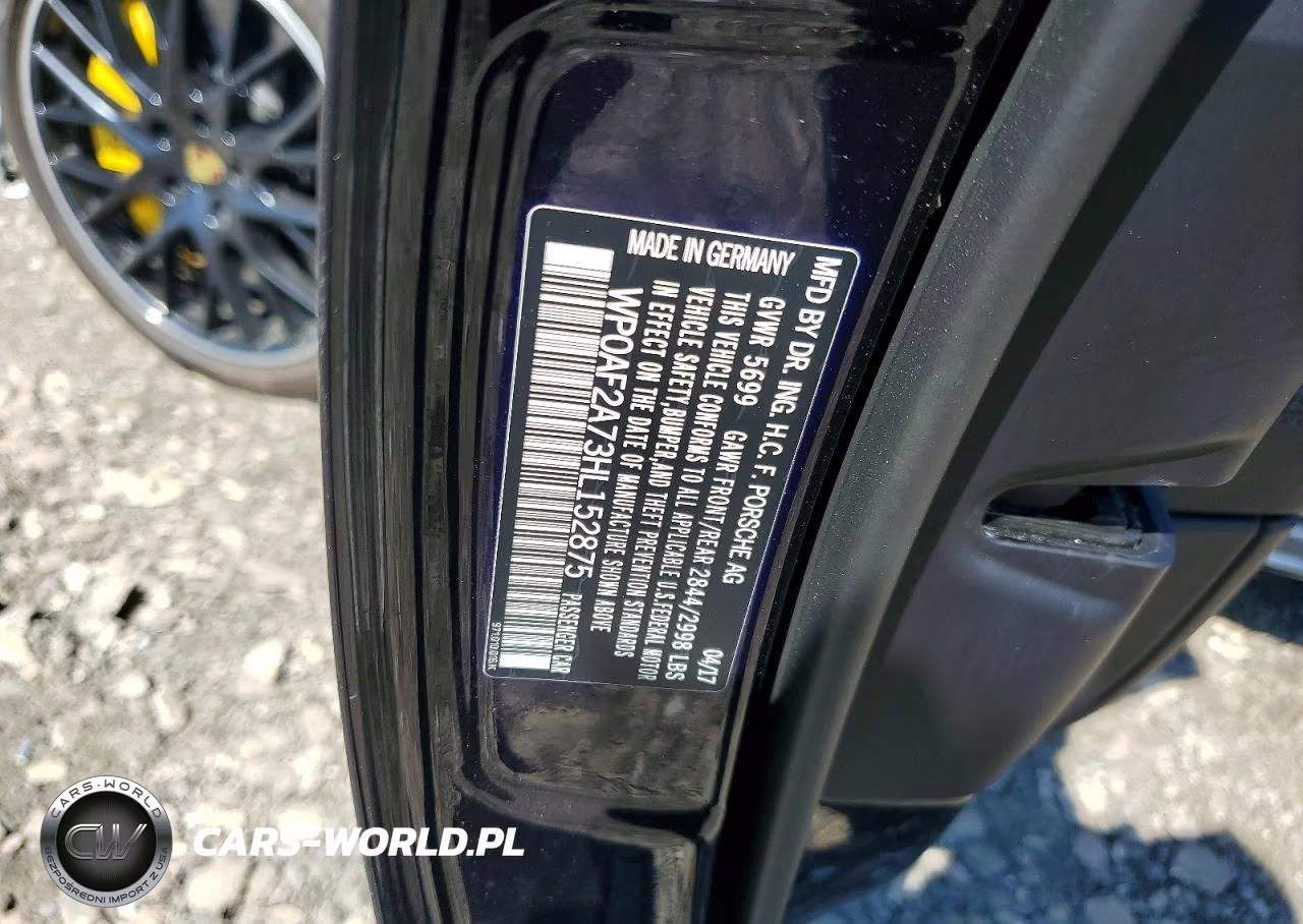 2017 Porsche Panamera Turbo VIN:WP0AF2A73HL152875 - 12