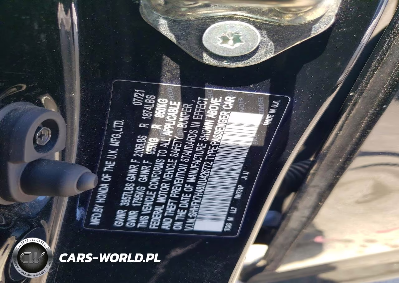 2021 Honda Civic Sport VIN:SHHFK7H48MU426772 - 12
