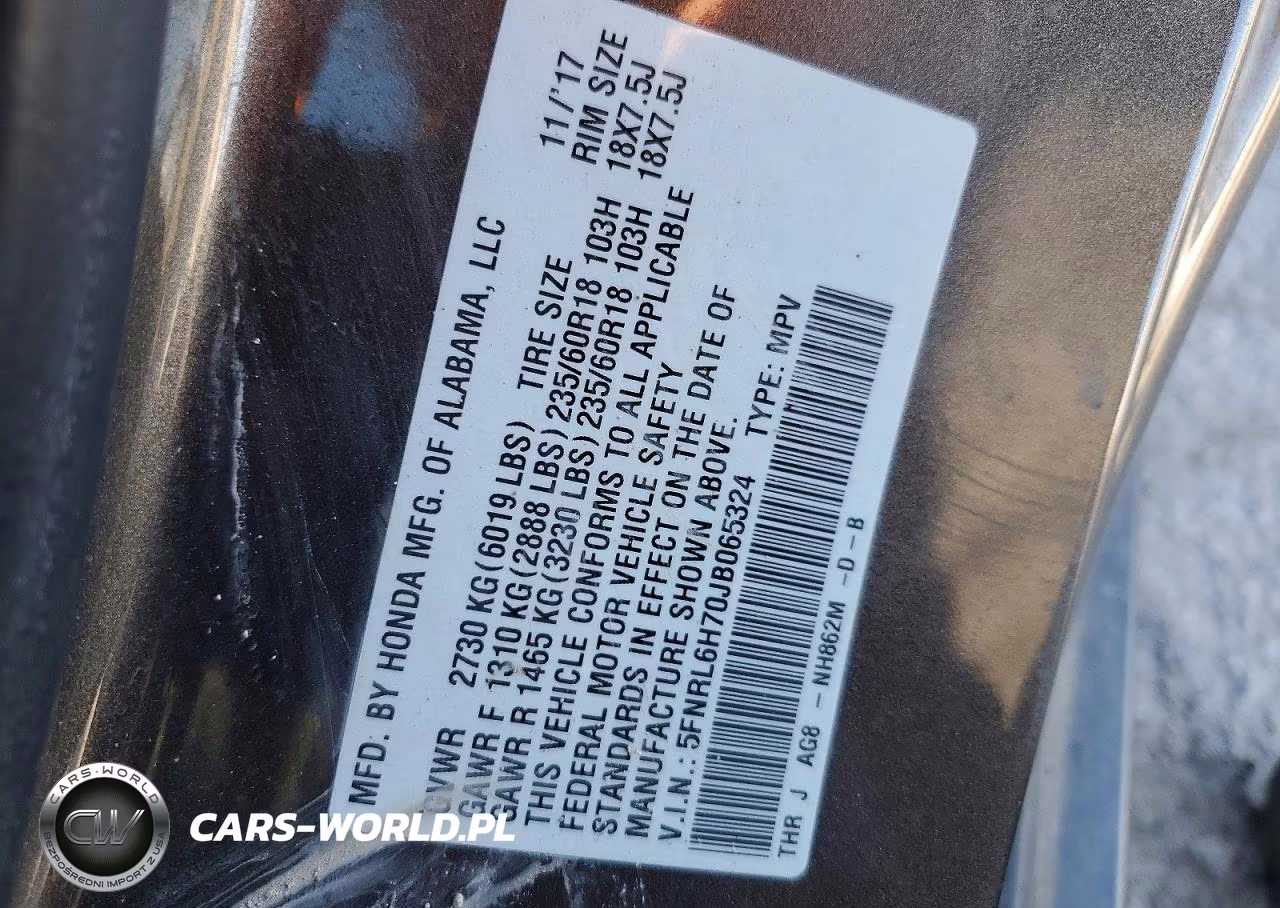 2018 Honda Odyssey Exl VIN:5FNRL6H70JB065324 - 13