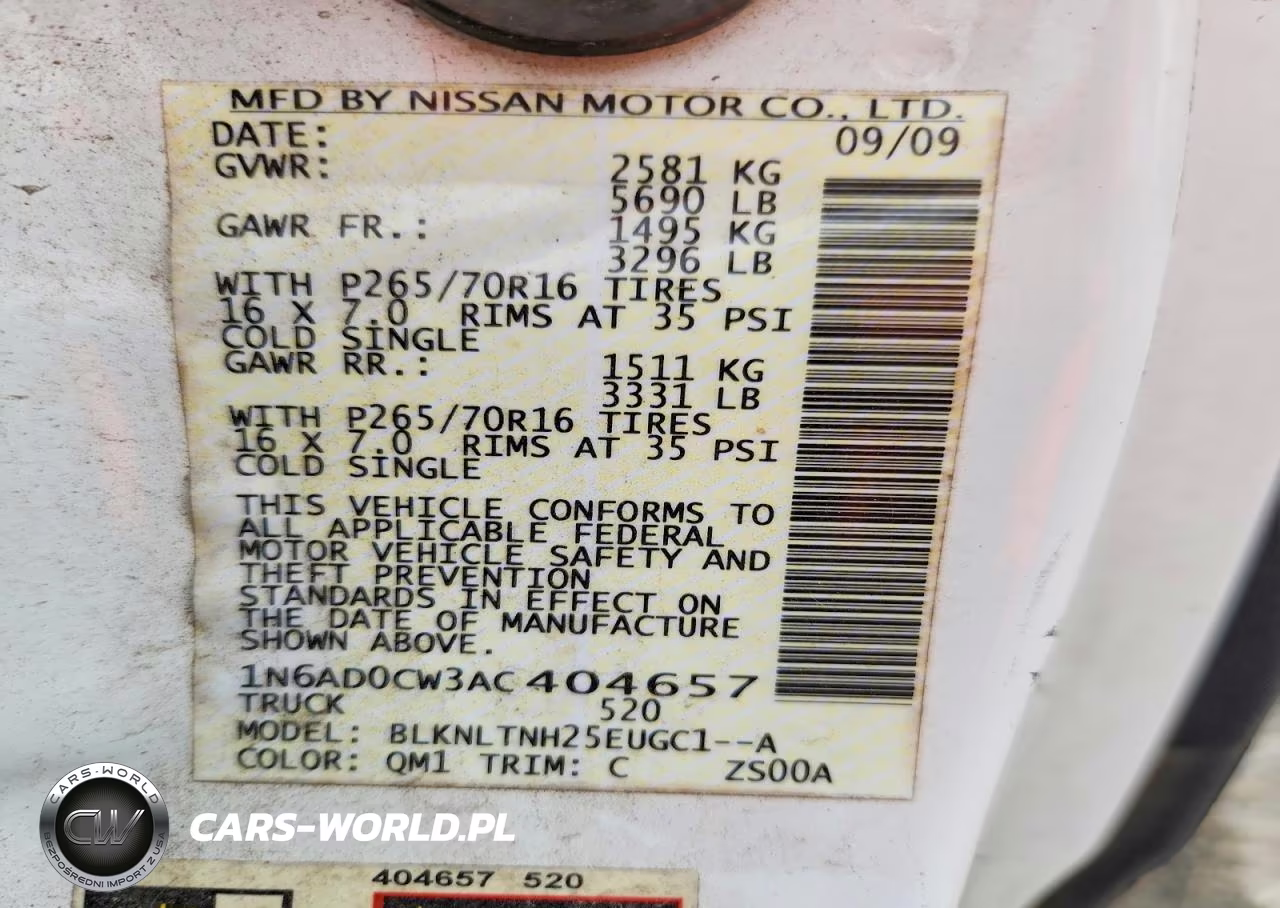 2010 Nissan Frontier Se V6 VIN:1N6AD0CW3AC404657 - 13