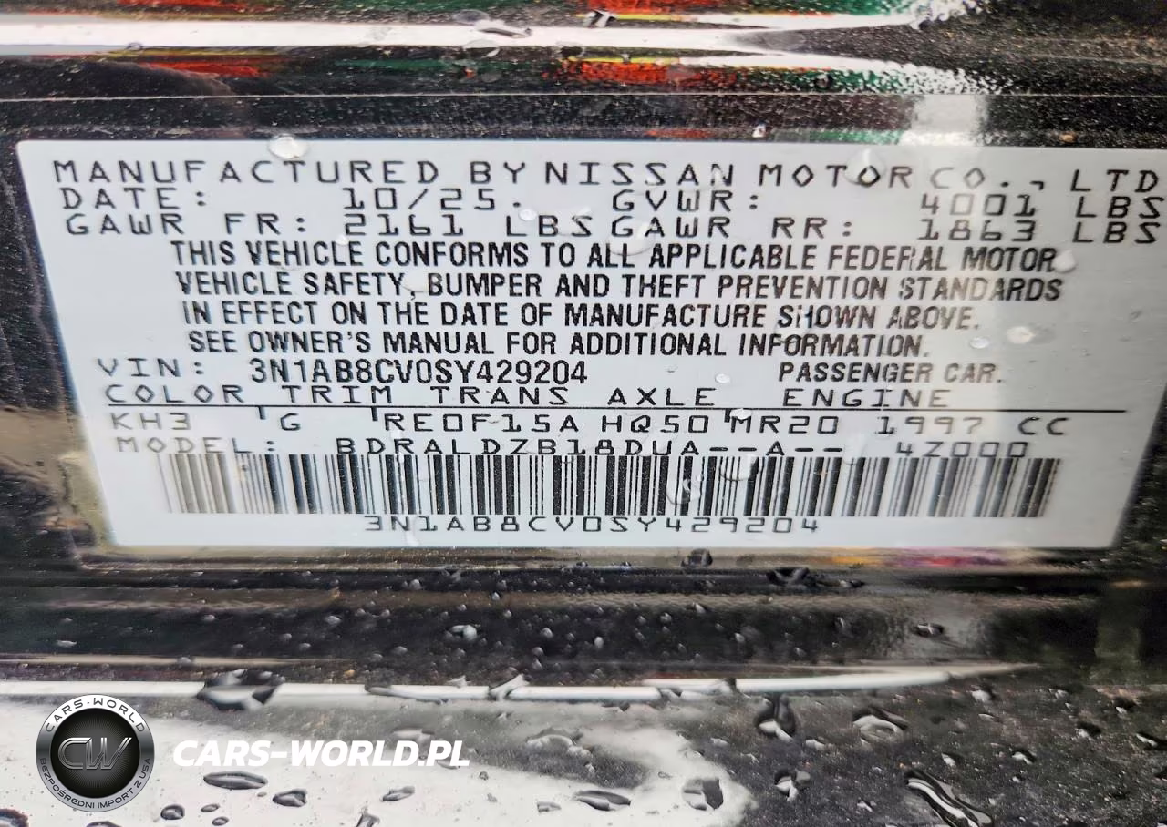 2025 Nissan Sentra Sv VIN:3N1AB8CV0SY429204 - 13