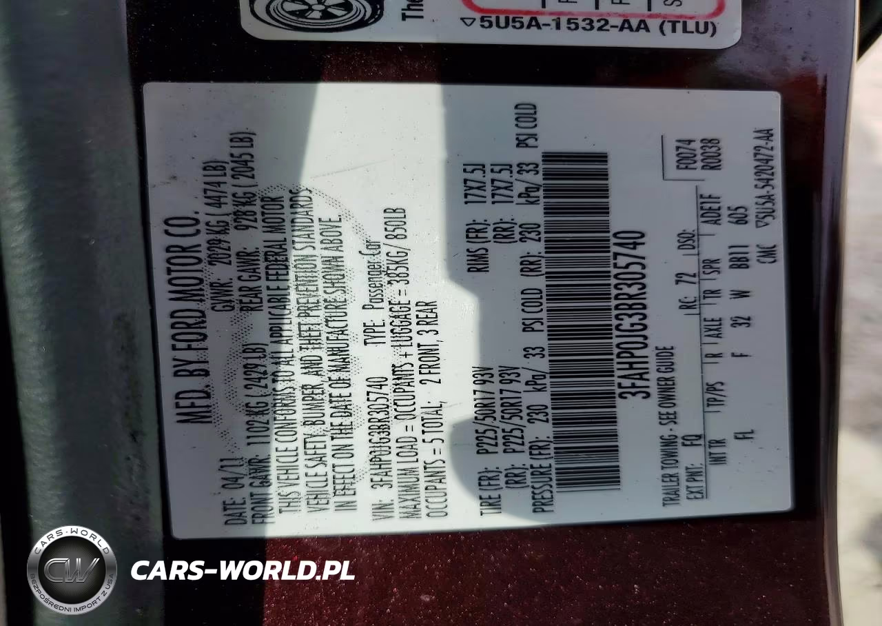 2011 Ford Fusion Sel VIN:3FAHP0JG3BR305740 - 12