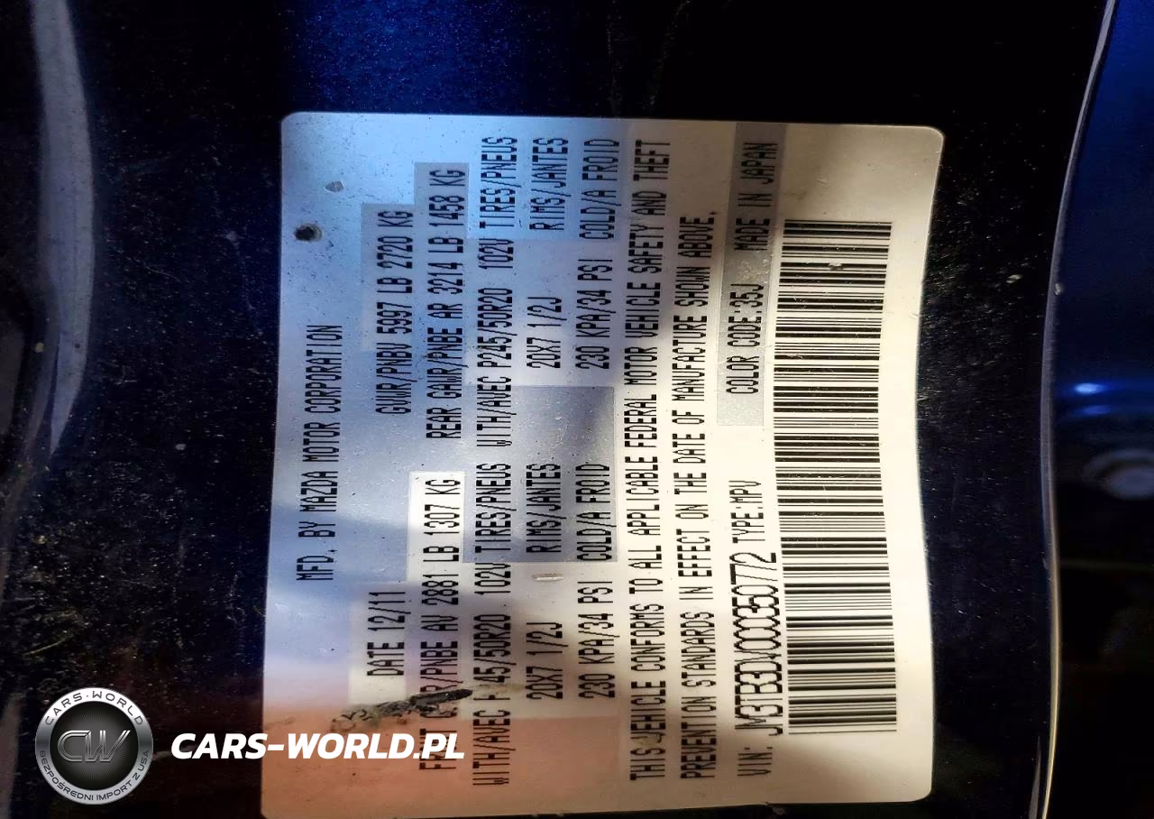 2012 Mazda Cx-9 VIN:JM3TB3DV0C0350772 - 13