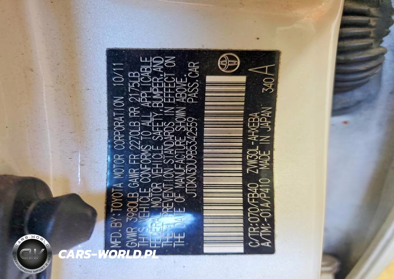 2011 Toyota Prius Two VIN:JTDKN3DU9B5342559 - 12