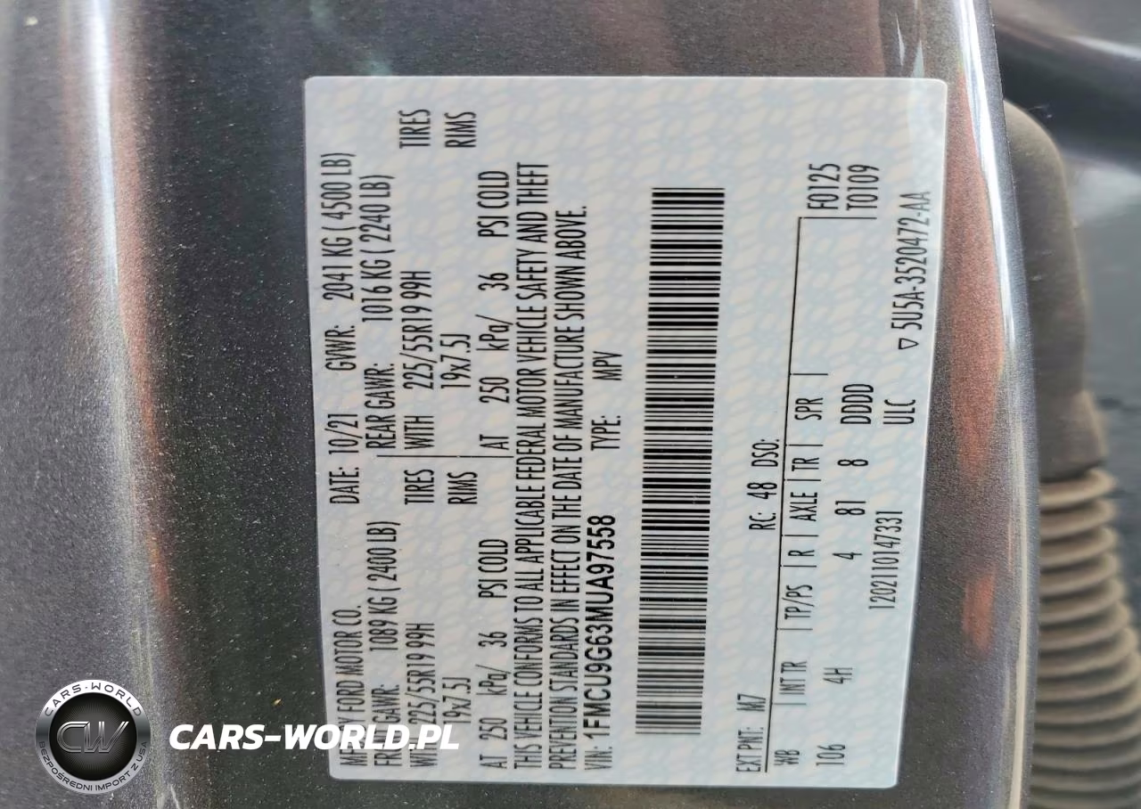 2021 Ford Escape Se VIN:1FMCU9G63MUA97558 - 13