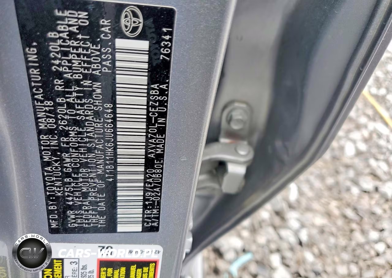 2018 Toyota Camry Se VIN:4T1B11HK6JU664648 - 12