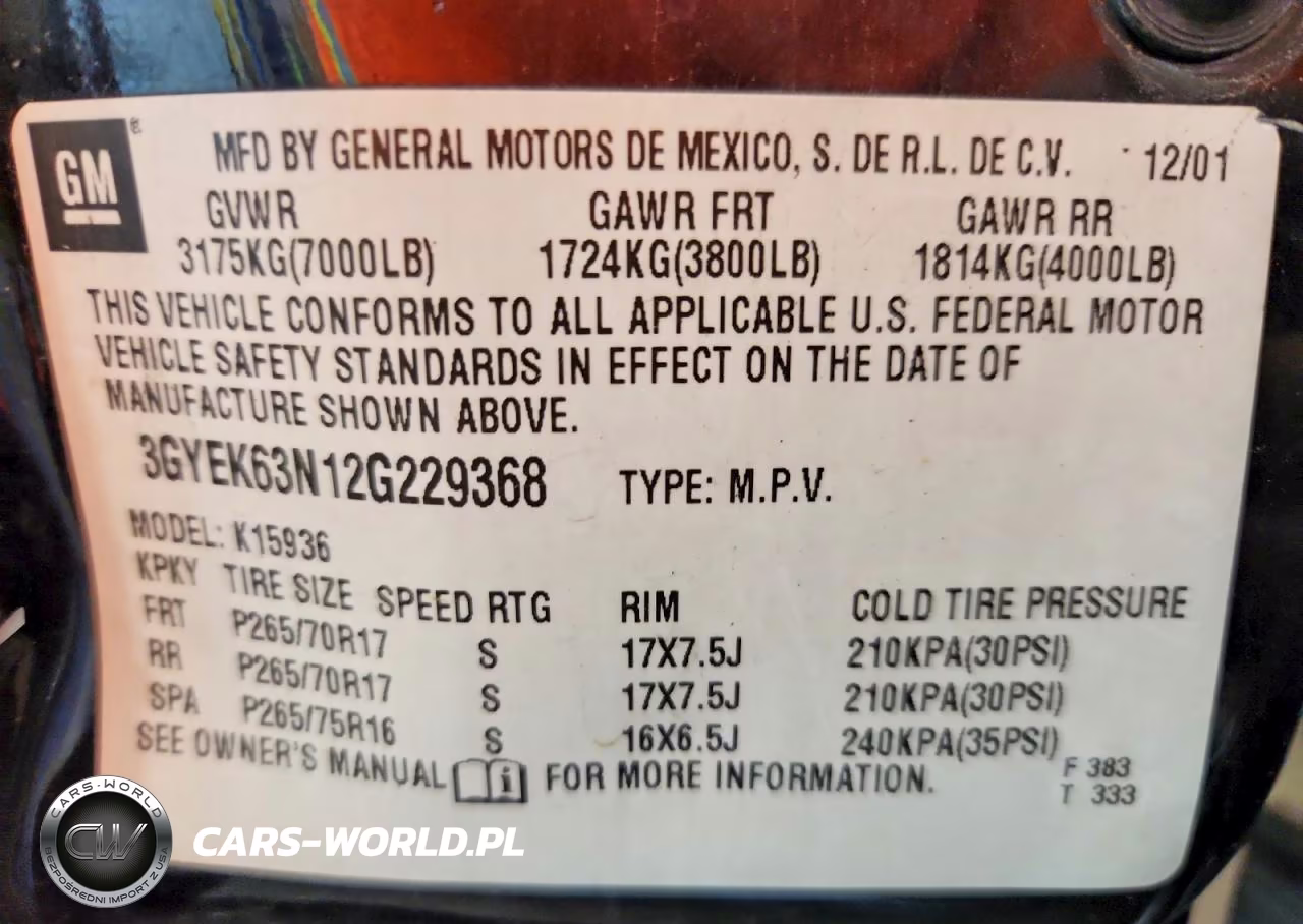 2002 Cadillac Escalade Ext VIN:3GYEK63N12G229368 - 12