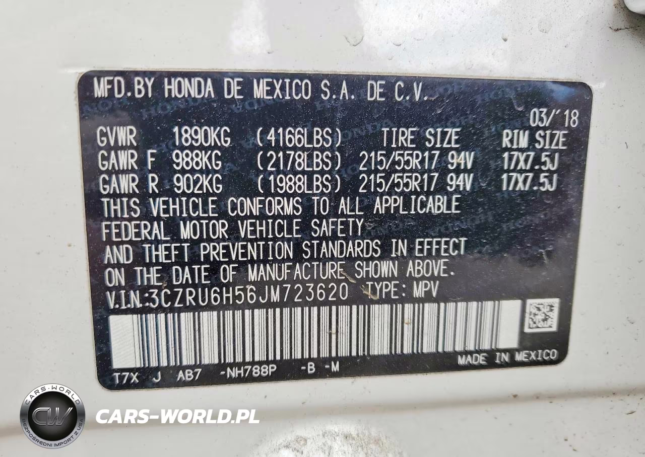 2018 Honda Hr-V Ex VIN:3CZRU6H56JM723620 - 14