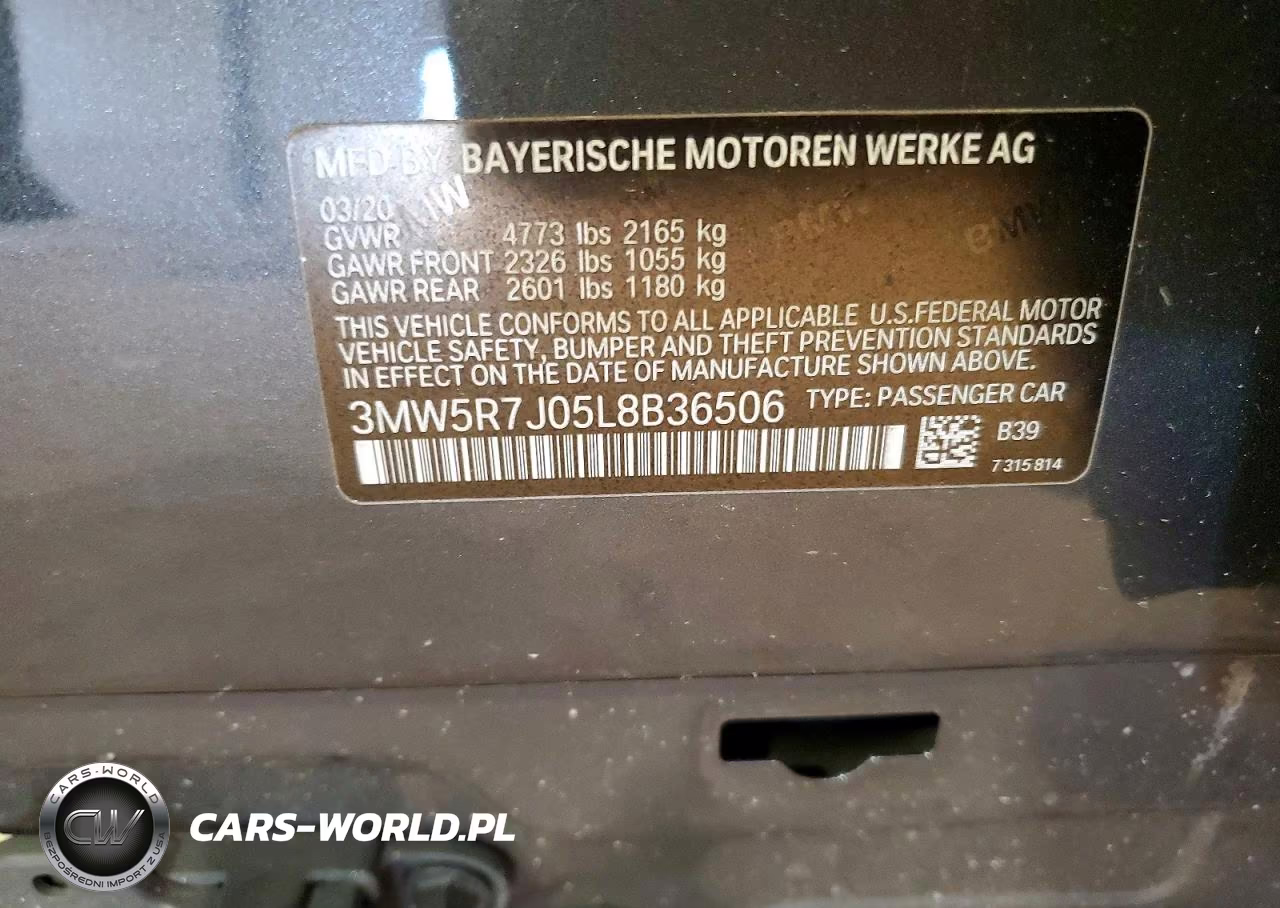 2020 BMW 330Xi VIN:3MW5R7J05L8B36506 - 13