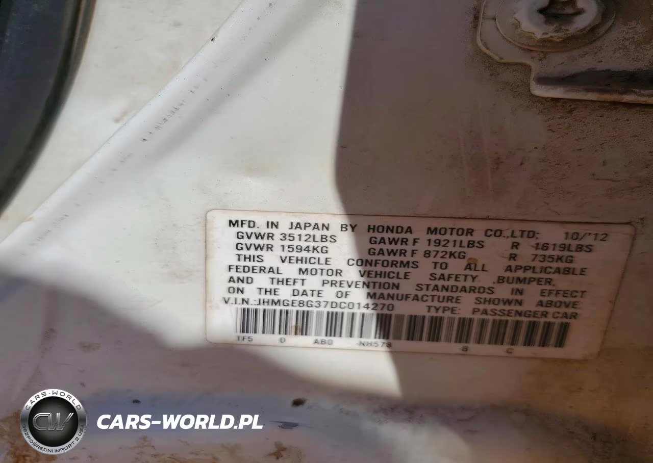 2013 Honda Fit VIN:JHMGE8G37DC014270 - 12