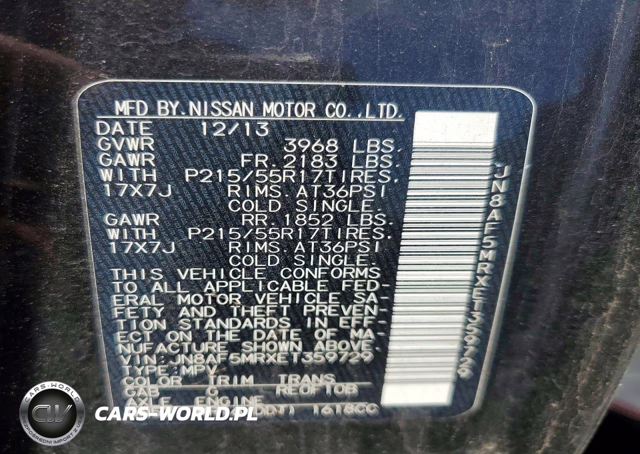 2014 Nissan Juke Sl VIN:JN8AF5MRXET359729 - 12