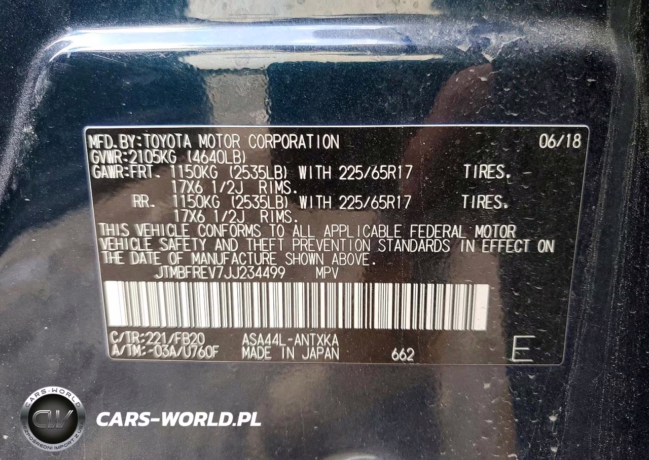 2018 Toyota Rav4 Le VIN:JTMBFREV7JJ234499 - 14