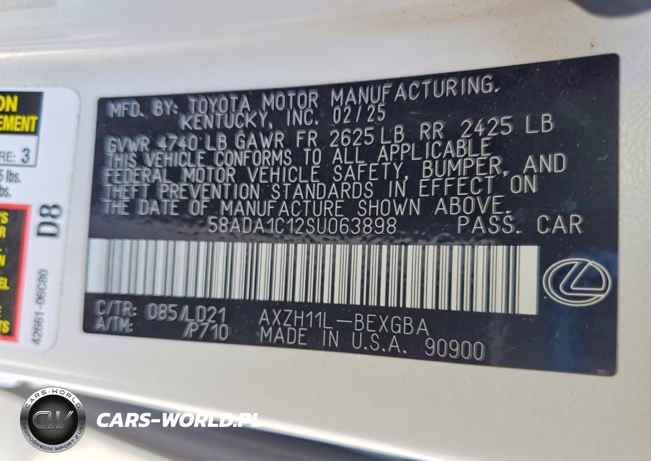 2025 Lexus Es 300H Base VIN:58ADA1C12SU063898 - 13