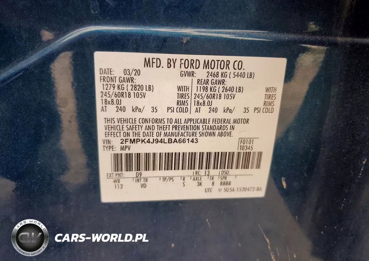 2020 Ford Edge Sel VIN:2FMPK4J94LBA66143 - 14